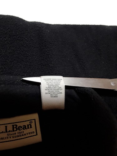 LL Bean Men's Black Fleece Button Up Shirt Shacket XXL TALL Men's Plush 2XLT - Picture 4 of 9