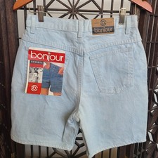 Vintage Nos Deadstock Light Wash Shorts by Bonjour 80's-90's Made In USA