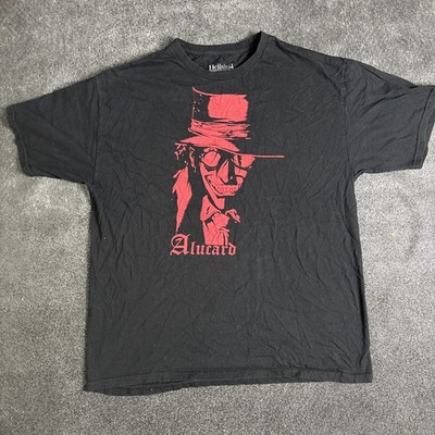Black Anime X-Large T-Shirt Hellsing Alucard
