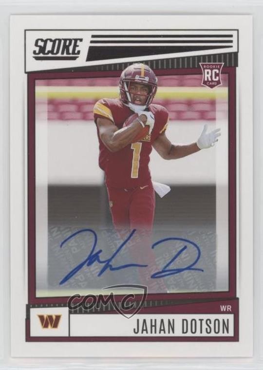 2022 Score Rookies Signatures Jahan Dotson #381 Rookie Auto RC 4z8