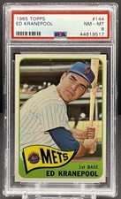 1965 Topps Baseball Ed Kranepool PSA 8 NM-MT New York Mets Card #144    cc23