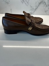 Gucci Men’s Brown Leather Loafers Horsebit Dress Shoes Size 13 Authentic