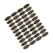Oval Mouse Feet Pads 0.7mm for Gaming Mouse Feet Replacement Black 40 Pcs