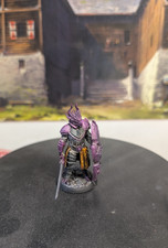 Purple Dragonborn Male Paladin, Fighter, Cleric Painted Miniature DnD Mini