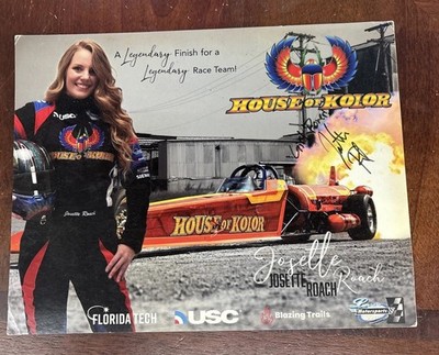 ''VINTAGE SIGNED JOSETTE ROACH'' ''HOUSE OF KOLOR JET DRAGSTER'' HAND OUT