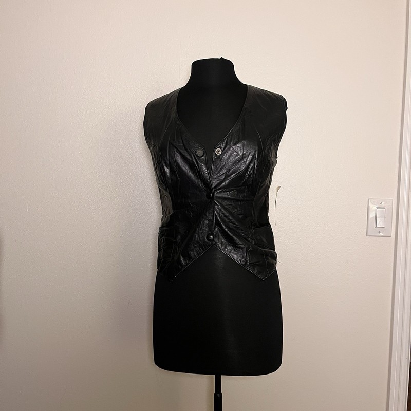 80s Genuine Leather vest