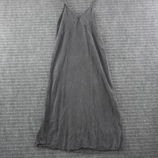 Quince Maxi Dress Organic Cotton Women XS Gray Sleeveless V-Neck Casual