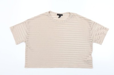 New Look Damen Beige Basic T-Shirt Größe L