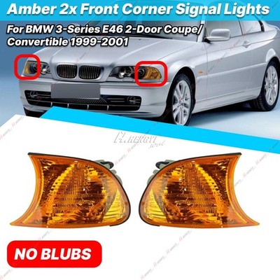 Front Turn Signal Indicator Yellow Front For BMW 3 Series E46 2dr Coupe Convertible 1998-2000
