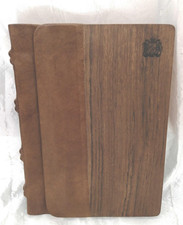 ARTE MEDICI x CABIN PRESTIGE Leather Wood Notebook Cover Stationery Japan Used