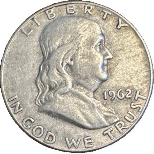 1962-D Franklin 50¢ ✔ 90% Silver ✔ Very Fine (VF) Condition