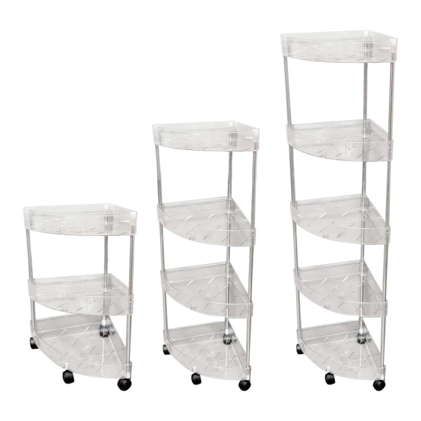 Rolling Storage Cart Kitchen Shelf Organizer for Dorm Laundry Rooms Kitchen