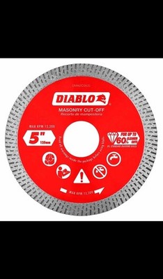 Diablo DMADC0500 5'' Diamond Continuous Rim Cut-Off DiscsÂ for Masonry