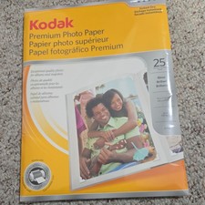 Kodak Premium Photo Paper Gloss 25 Sheets 8.5" x 11" Sealed Brand New In Box