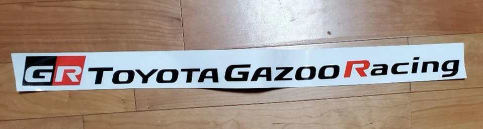 TOYOTA GR GAZOO Racing Sticker Decal Black and Red Approx 6cm x 90cm JAPAN Foto 3 de 4