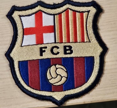 Patch Brodé FC Barcelone à Repasser Ou à Coudre - Logo Club De Football - Pour Veste, Jean, Casquette