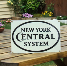 Enamel Sign New York - Central Systems - Original USA Sign Dated 1987 Rare in UK