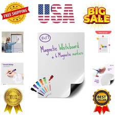 Magnetic Dry Erase Whiteboard Sheet 17" x 11" Includes 6 Markers