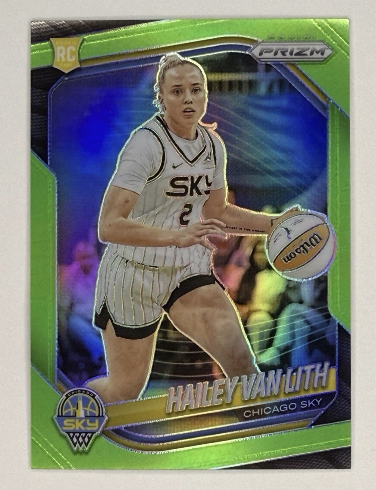 Panini 2025 Prizm WNBA Hailey Van Lith Rookie Chicago Sky #2 Green Prizm /225