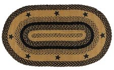 Star Black Premium Braided Collection | Primitive, Rustic, Country, Farmhouse...