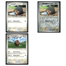 3 Card Pokemon - SV: Paldean Fates - Lechonk 071/091 & Oinkologne 072/091 LP