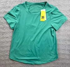 All in Motion Shirt Womens Small Green Mesh Back Short Sleeve Athletic T-Shirt