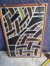Antique Stained Glass. Atcolic Church Window Panel