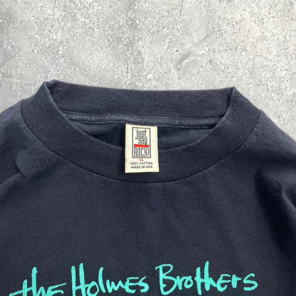 Camiseta De Colección '93 The Holmes Brothers Marc Norberg Manga Larga Negra Talla XL Foto 4 de 4