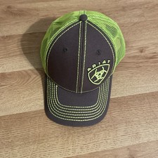 Ariat Youth Trucker Hat Mesh SnapBack Gray/neon Green