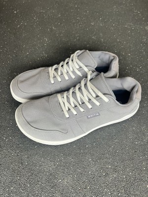 WHITIN Men s Wide Barefoot Shoes W882 Grey/White Canvas Size 12 Wide Minimalist