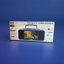 Altec Lansing Portable 10 Screen Media Boombox Roku CD/DVD Gaming Bluetooth BLU