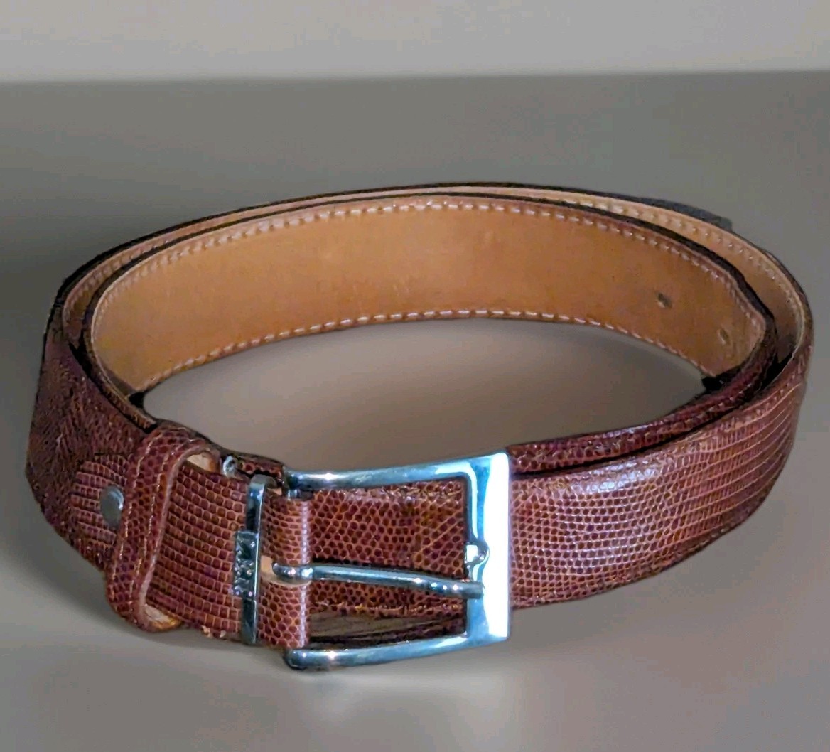 LEN Lifestyle Brown JAVA / Ring LIZARD Leather Sz… - image 1