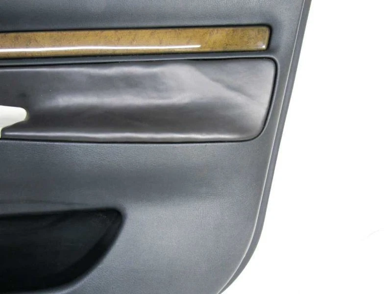 00-02 Audi B5 A4 S4 Panel de moldura de puerta del lado del pasajero delantero derecho cuero negro con E Foto 4 de 4