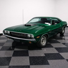 1970 Dodge Challenger RT Hemi Emerald Muscle Car Wall Art Poster