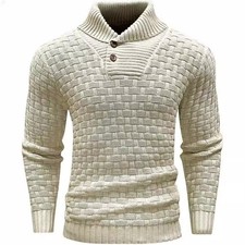 Men's Sweater Knitted Pullover Fashion round Neck Slim Fit Sweater  /