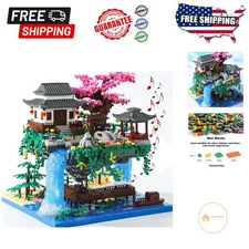 Cherry Blossom Tree House Building Set - 3320 Pcs with  Music & Gift Box