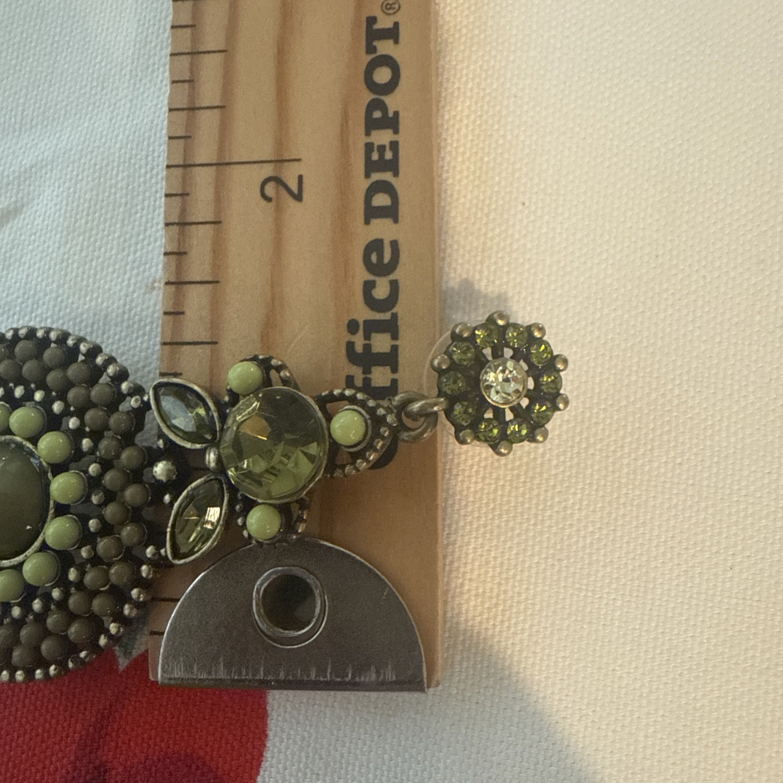 Dangle Army  Green Gold Statement Large Sparkle N… - image 6