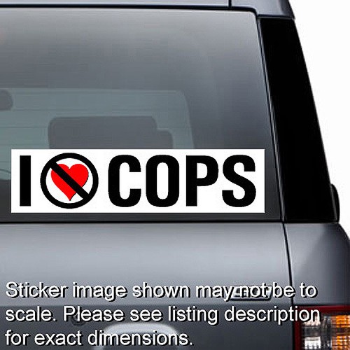 I Hate Anti COPS - Window Sticker Bumper - 第 1/1 張圖片
