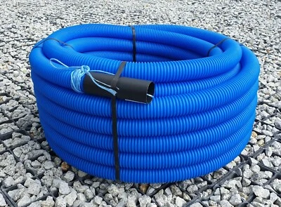 POWERWELD 50mm 10m 25m 50m Wellrohr Verlegung Erdreich Leerrohr Elektrorohr Einzugshilfe