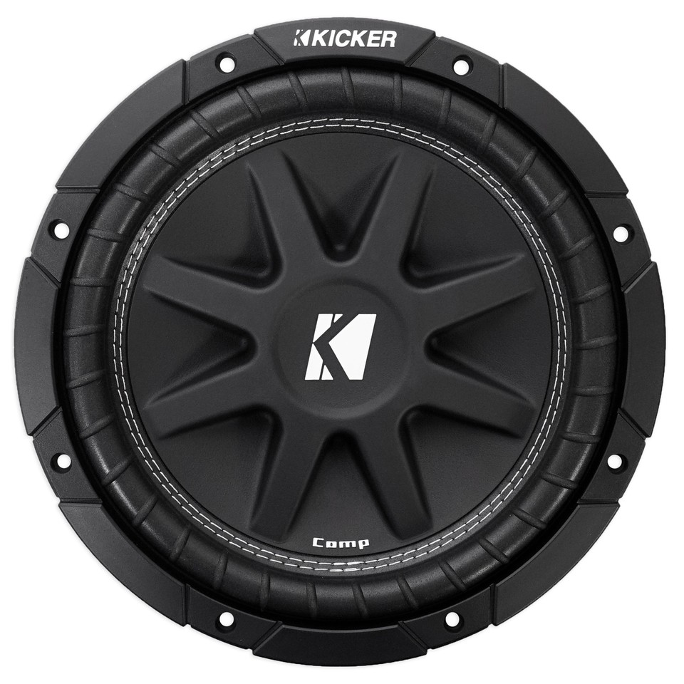KICKER 43C104 Comp 10" 300 Watt Car Audio Subwoofer Sub+Mono Amplifier ...