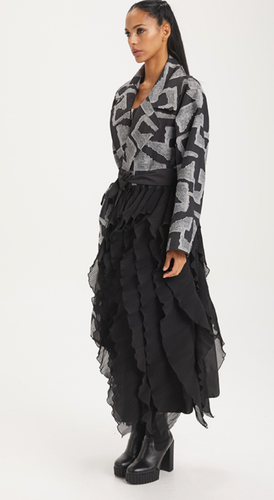 Abrigo CRAZY H4 estructurado negro y gris talla L/XL - Imagen 2 de 3