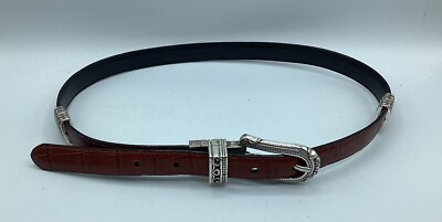 Brighton Brown Leather Belt size small EUC Brighton Brown Black Reversible Leather Belt Size 30 Medium  main image 4