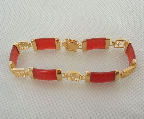 Women Jewelry Natural Jade 18K Gold Plated Bracelet Bangle Bracelet Party Gift - Picture 39 of 64