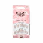 Elegant Touch 126 French Pink 24 False Nails With Glue 12 Sizes Square