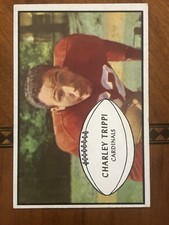 1953 Bowman Football Card #17 HOF Charley Trippi-Chicago Cardinals Set Break Exm