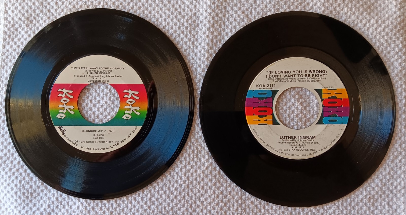2X)-Luther Ingram, 45rpm, Koko Records KO 724 & KOA-2111