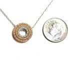 New 925 multi color plated .15ct VS1 G diamond pendant necklace 3.1g 18 — photo 4