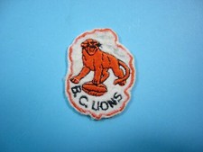 1960'S CFL HOCKEY EMBROIDERED PATCH B.C. LIONS CLOTH LOGO CREST BC