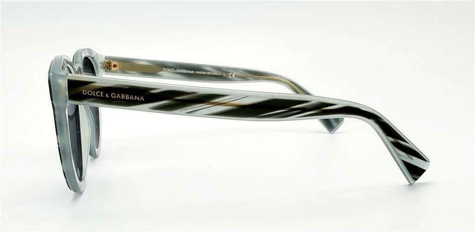 NUEVAS GAFAS DE SOL DOLCE & GABBANA DG 4285 3051/87 GRIS A RAYAS AUTÉNTICAS 51-21 Foto 4 de 4