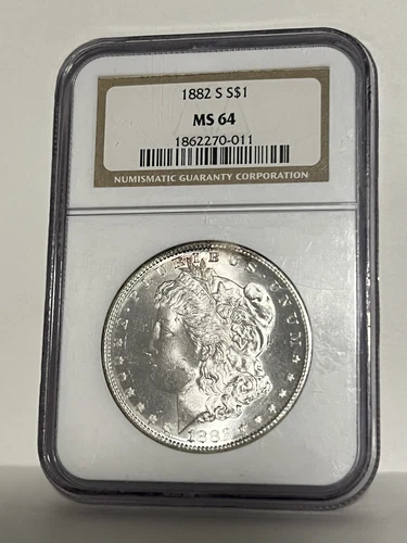 1882-S Morgan Silver Dollar NGC MS64  BU